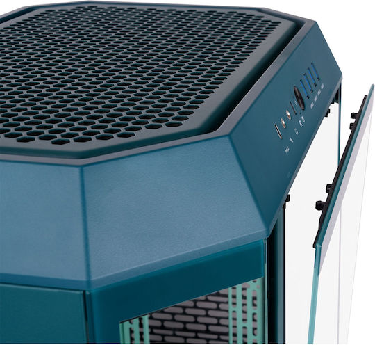 Thermaltake The Tower 600 Gaming Midi Tower Кутия За Компютър Със Страничен Прозорец Transformative Teal