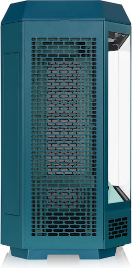 Thermaltake The Tower 600 Gaming Midi Tower Кутия За Компютър Със Страничен Прозорец Transformative Teal