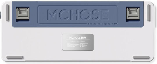 MCHOSE X75 Wireless Gaming Mechanical Keyboard 75% with KTT Hyacinth switches and RGB lighting (English US) Blue