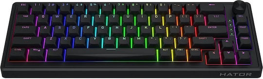 HATOR Skyfall 65 Gaming Μηχανικό Πληκτρολόγιο 65% με RGB φωτισμό (International English) HATOR Aurum Sterling