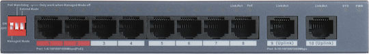 Dahua CS4010-8GT-110 Managed L2 PoE Switch with 10 Gigabit (1Gbps) Ethernet Ports