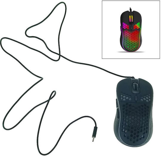 Esperanza Anteros RGB Gaming Gaming Maus Schwarz