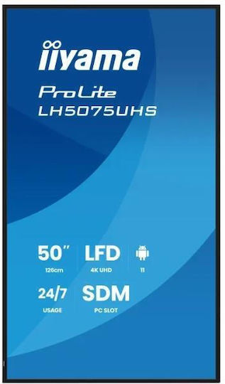Iiyama LH5075UHS-B2AG Afișaj Public LCD VA 4K UHD 50"