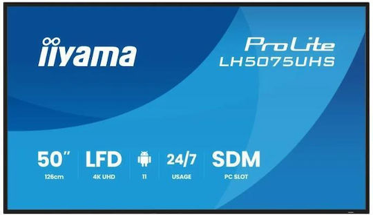 Iiyama LH5075UHS-B2AG Afișaj Public LCD VA 4K UHD 50"