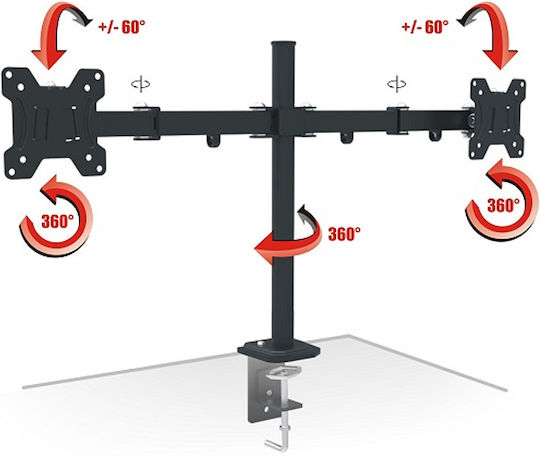 Opticum UTV0029 Tabletop TV Mount with Arm up to 27"