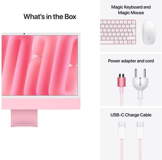 Apple IMac 24" 2024 (M4-10-Core/16GB/512GB SSD/10-Core GPU/macOS) Pink Romanian
