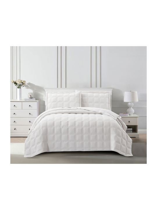 Liolios Home Σετ Κουβερλί Υπέρδιπλο White 220x240cm 3τμχ