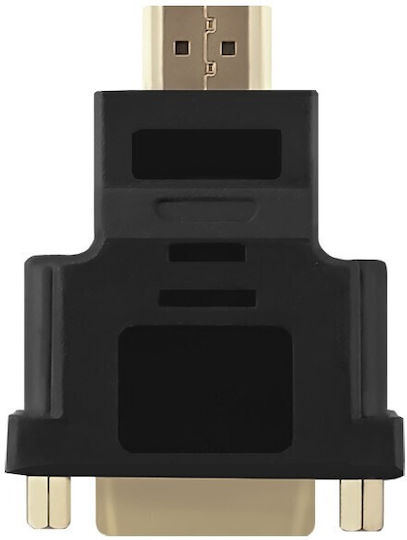 Qoltec Convertor HDMI masculin în DVI-D masculin 1buc 50515