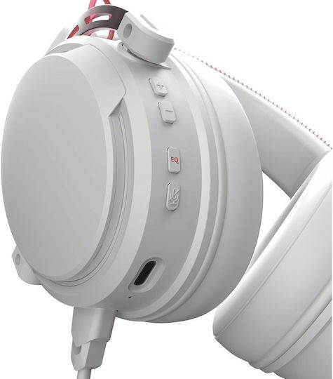 Nubi NH1 Over Ear Gaming Headset με σύνδεση USB Ροζ