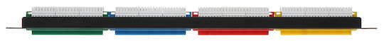 Delta Patch Panel για Rack 1U 19" 24 Θυρών Μαύρο