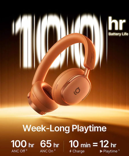 Baseus XH1 OS Sound By Bose Wireless Wired Over Ear Headphones With 100 Hours Playing Time Sunset Coral
