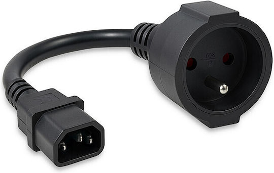 Qoltec IEC C14 - IEC 320 / IEC C14 Cable 0.15m Black (53907)