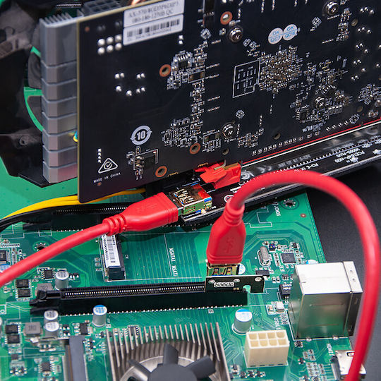 Qoltec Pci-e 1x To 16x Riser Usb 3.0 Ver 009s Plus Sata Pci-e 6 Pin