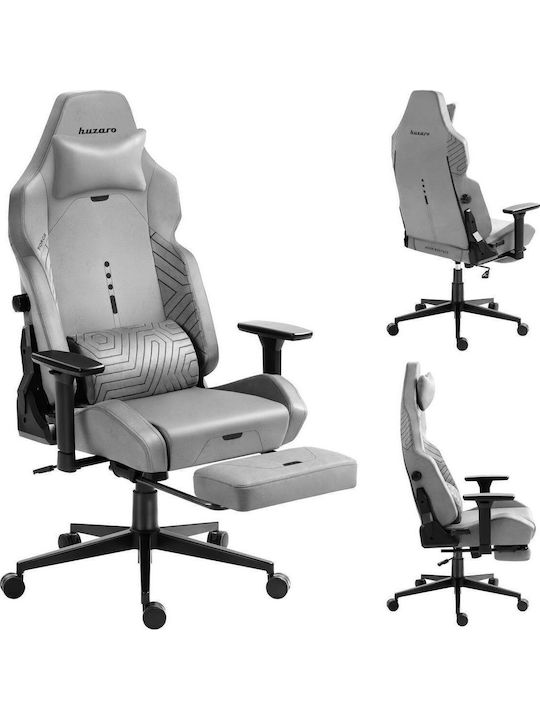 Huzaro Force 8.1 Υφασμάτινη Καρέκλα Gaming με Ρυθμιζόμενα Μπράτσα και Υποπόδιο Γκρι