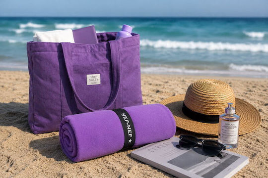 Nef-Nef Homeware Vivid Microfiber Body Towel 200gr/m² Purple 170x90cm