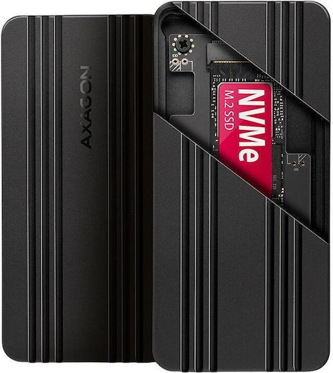 Axagon External Ssd Enclosure Eem2-40g Armored Usb4 M.2 Nvme Black 104x50x20mm