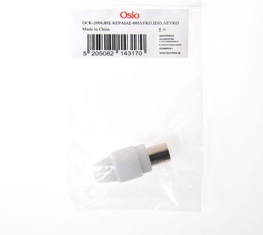 Osio OCK-2008 Βύσμα Coaxial female Λευκό OCK-2008
