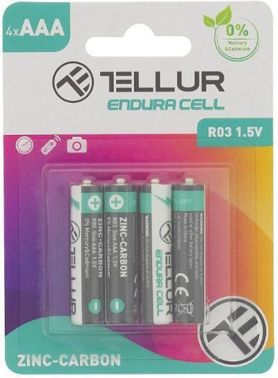 Tellur Endura Cell Battery Zinc-carbon Aaa R03 1.5v 4pcs/set