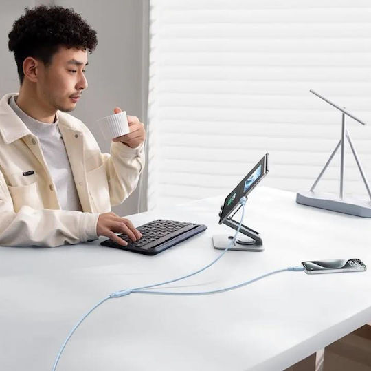 Pudding Cablu De Date Încărcare Rapidă Smartphone Usb Type-c La Usb Type-c 100w 1.5m Albastru