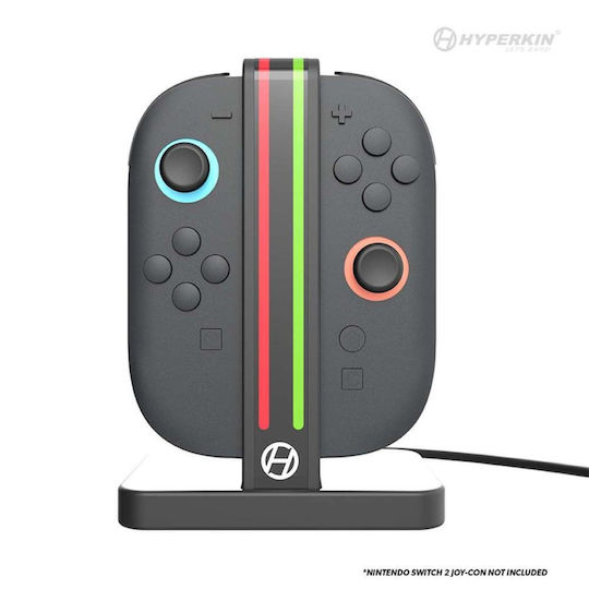 Hyperkin Βάση Φόρτισης για 2 χειριστήρια Switch 2 Διάφανο M07718