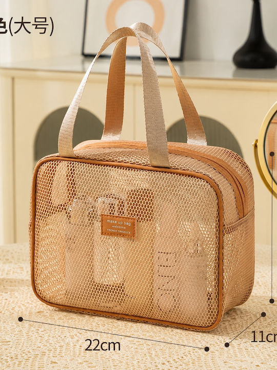 Jetbags Rz11136-53 Νεσεσέρ Ταξιδιού Pvc Mesh Makeup Organizer Bag 22x11x22cm Μπεζ