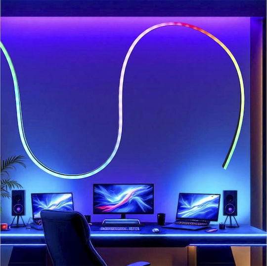 The Home Deco Factory LED-Streifen USB 5V 3m Neon-Flex mit Stromversorgung & Fernbedienung