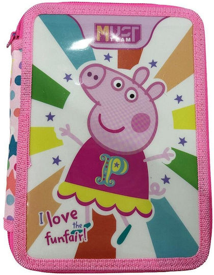 Must Team Peppa Pig I Love Funfair Federmäppchen Gefüllt Rosa