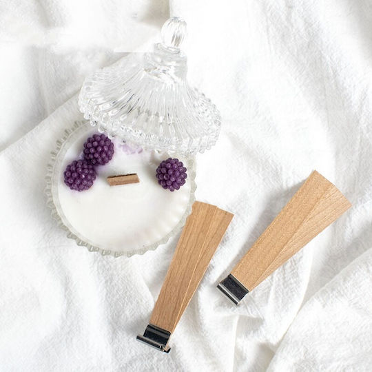 Wooden Wicks Candles 75x15x1 Mm 5 Pieces
