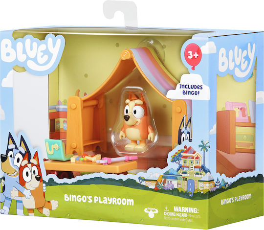 Figure Tm Toys Bluey Blue Playroom Set + Dog Figurine
