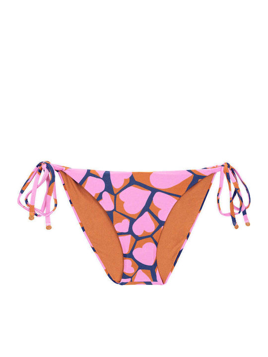 Bikini Inferioare Brazilia Cu Dantelă Roz