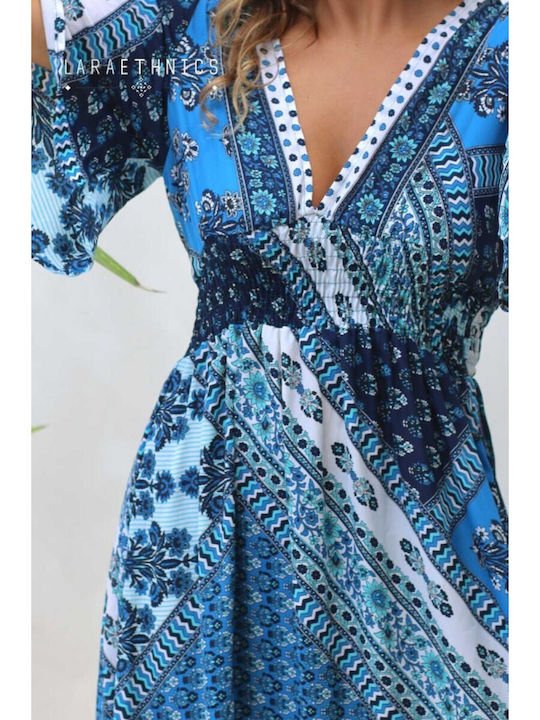 Καλοκαιρινό Maxi Φόρεμα Camargue Blue