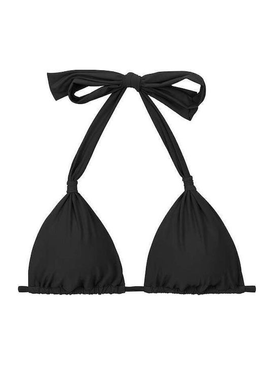 Top Triunghi Bikini Mel Negru
