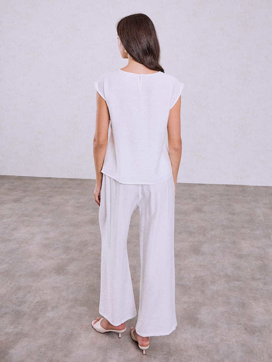 Celestino Γυναικείο Σετ με Παντελόνι Loose Fit Celestino Γυναικείο Σετ με Παντελόνι Loose Fit