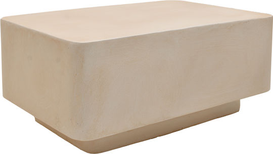 Măsuță Centrală Pătrată Nerde Crem 90x60x38cm Măsuță Centrală Pătrată Nerde Crem 90x60x38cm
