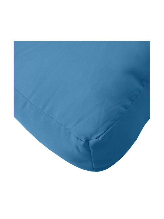 vidaXL Bench Cushion for Pallet with Backrest Melange Blue 2 Pieces