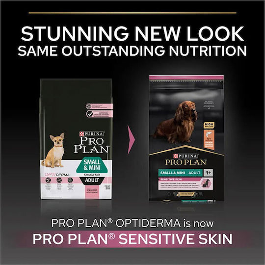 Pro Plan Sensitive Skin 3kg Hrană Uscată pentru Câini Adulţi de Rase Mici cu Somon