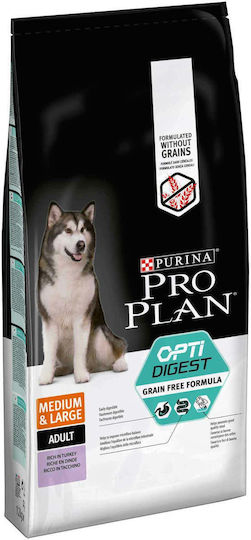 Pro Plan Sensitive Digestion 12kg Dry Food Grain-Free for Adult Medium & Large Breed Dogs with Turkey