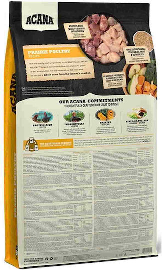 Acana Prairie 9.7kg Ξηρά Τροφή Σκύλων χωρίς Σιτηρά & Γλουτένη με Πουλερικά, Κοτόπουλο, Συκώτι, Γαλοπούλα, Κολοκύθα και Μήλο