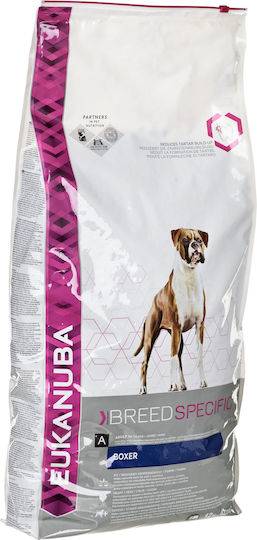 Eukanuba Adult Boxer 12kg Trockenfutter für erwachsene Hunde mittlerer Rassen mit Huhn und Mais