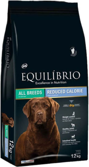 Equilibrio Reduced 2kg Dry Food for Dogs Diet with Chicken, Rice, Tuna and Salmon