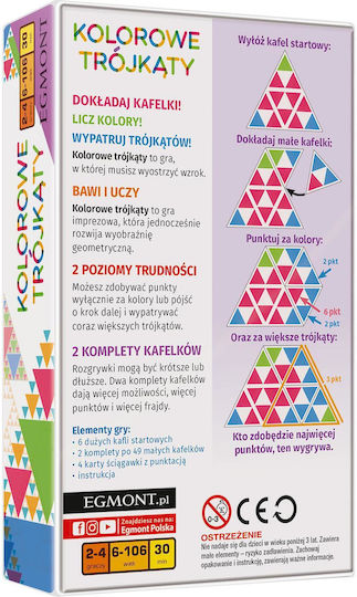 Board Game Colorful Triangles for 2-4 Players 6+ Years Old (PL) Egmont