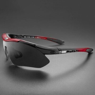 Rockbros Cycling Glasses with Black Frame and Polarized / Transparent Lenses