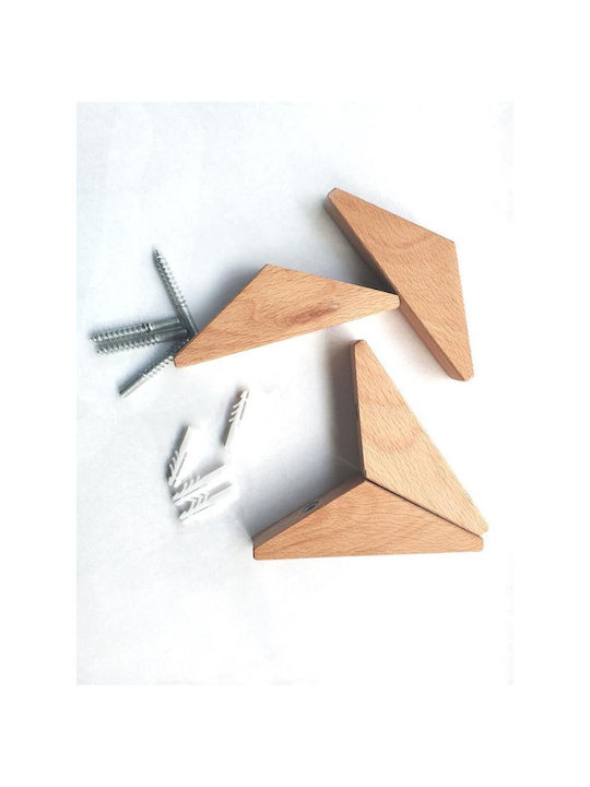 SteweHome Wooden Wall Hanger Pink 80x13x13cm 4 Pieces