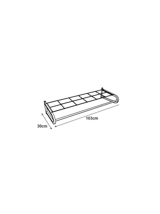 SteweHome Metal Wall Hanger White 103x20x20cm