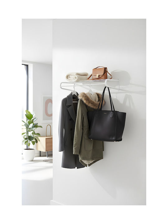 SteweHome Metal Wall Hanger White 103x20x20cm