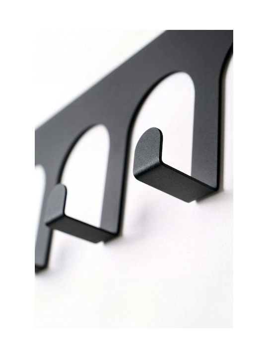 SteweHome Metal Wall Hanger 7 Hooks Beige 50x20x20cm