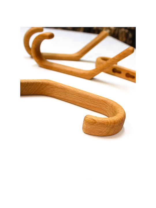 SteweHome Wooden Wall Hanger Brown 6x16x16cm 4 Pieces