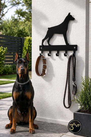 SteweHome Metal Wall Hanger 5 Hooks Black 20x10x10cm