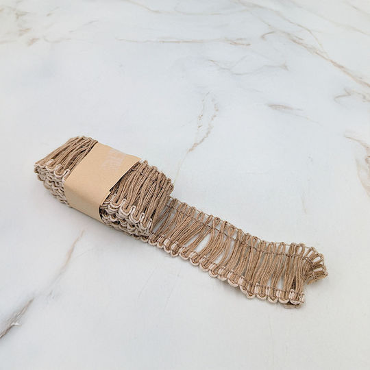 Papierband Blumen Beige 2m