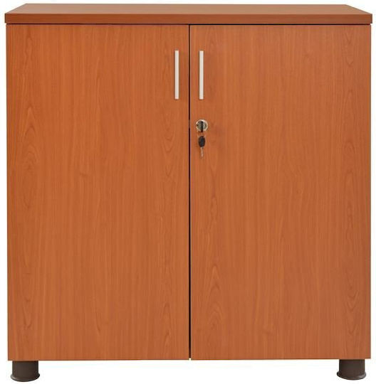 Wooden Office Cabinet with Lock Cherry 80x40x82cm